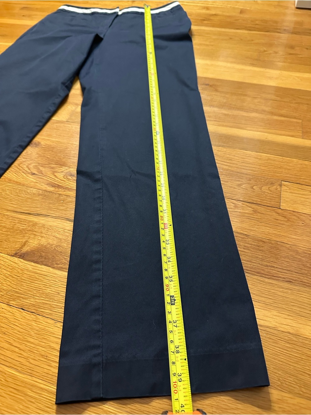 Talbots Navy Chinos with Contrast Waistband - Picture 8 of 10